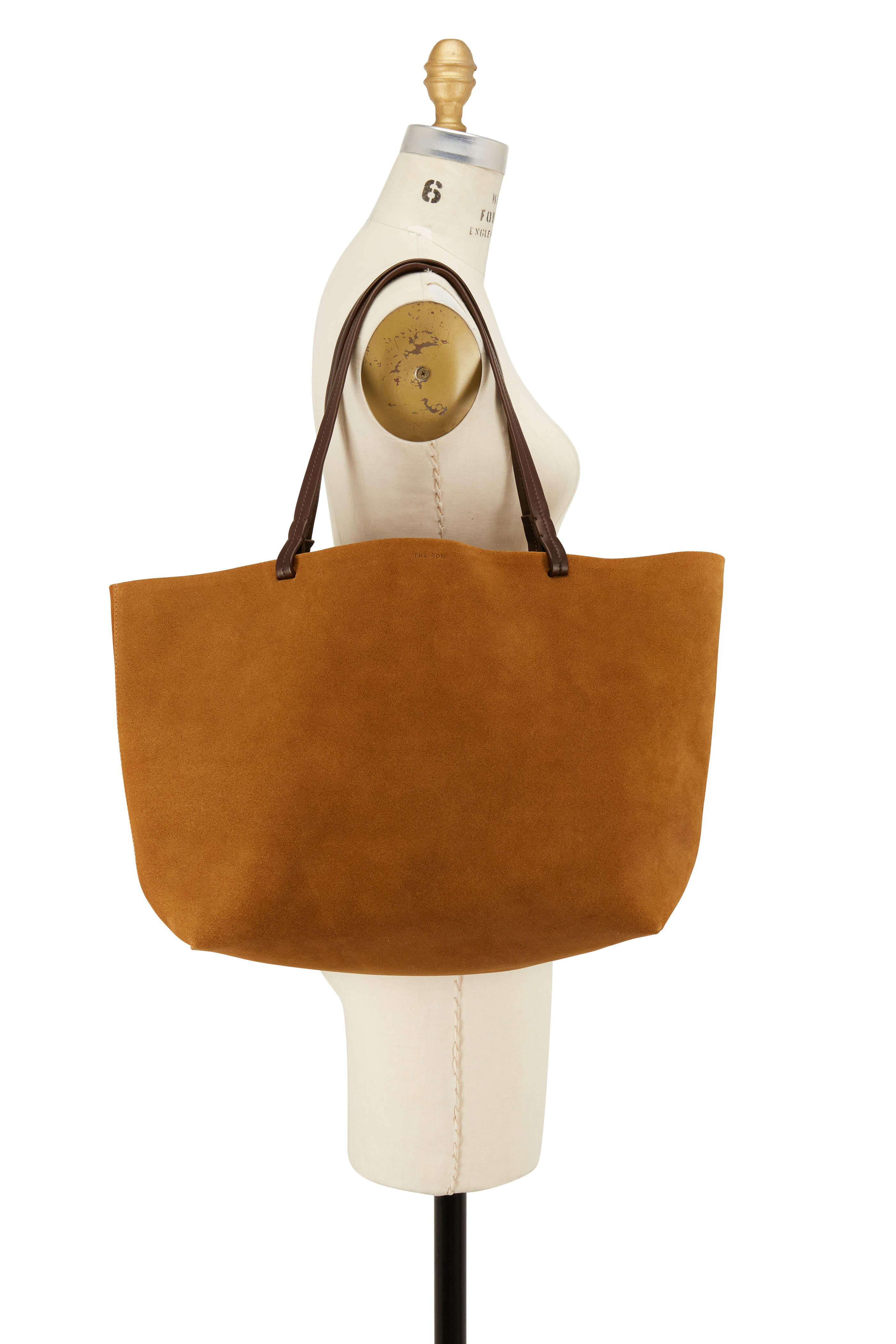 The Row Park Lux Marraca Cognac Suede Tote Mitchell Stores