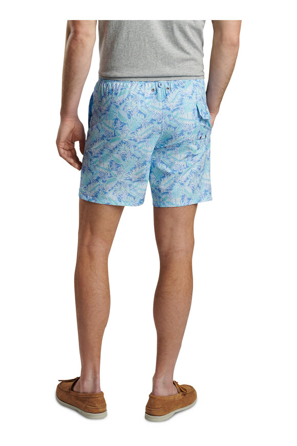 Peter Millar - Seaglass Teal Grace Bay Botanical Swim Trunks