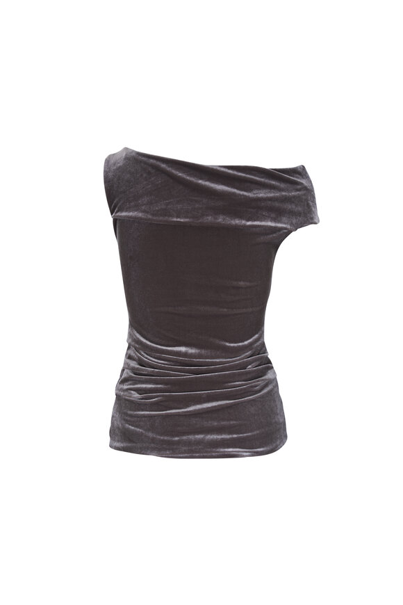 Agolde Carlin Truffle Velvet Top - view 2