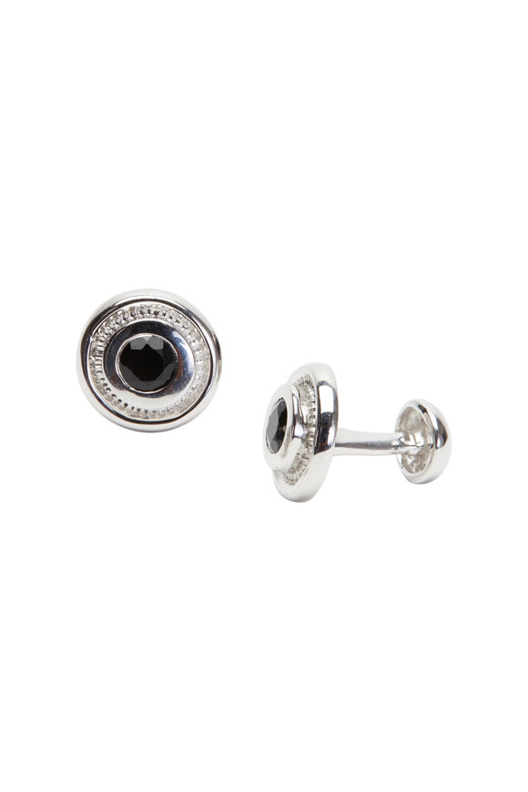 Robin Rotenier - Sterling Silver Black Onyx Cuff Links