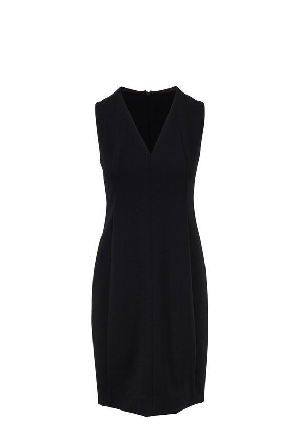 Akris Black Wool Double-Faced Dress