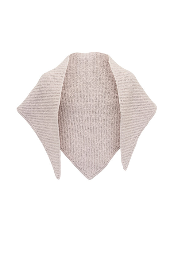 Agnona Wool Boucle English Ribbed Triangle Scarf