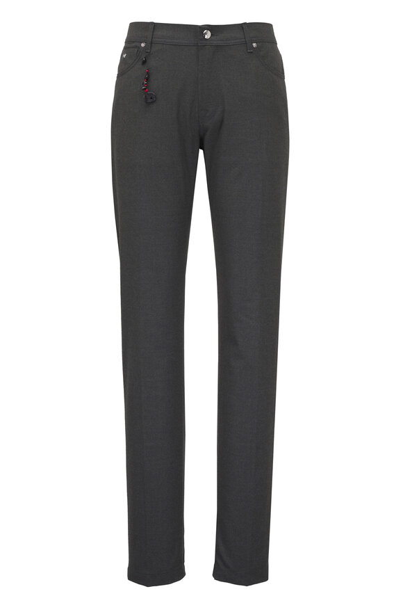 Marco Pescarolo - Dark Green Cotton Casual Pant | Mitchell
