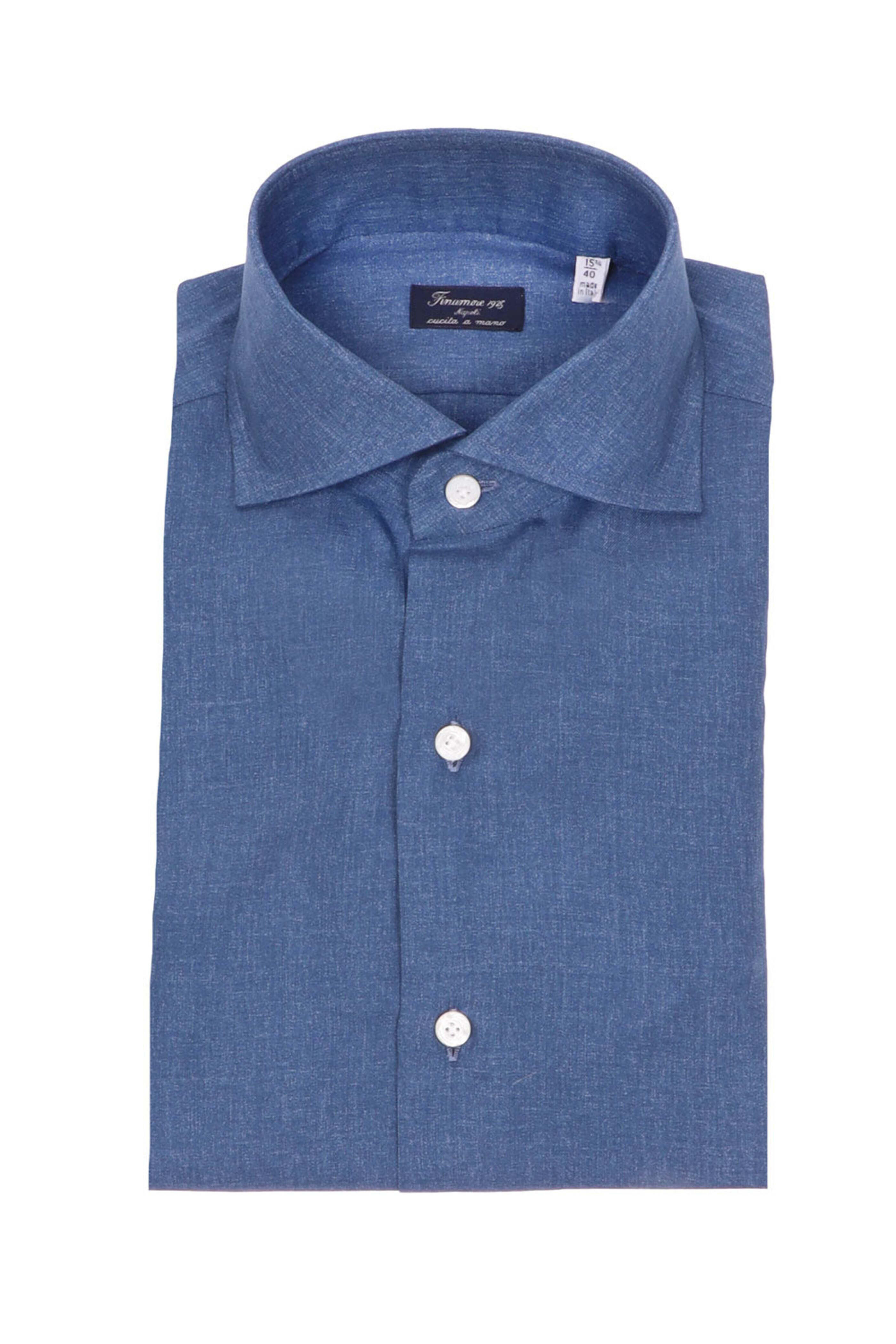 Finamore - Indigo Blue Dress Shirt