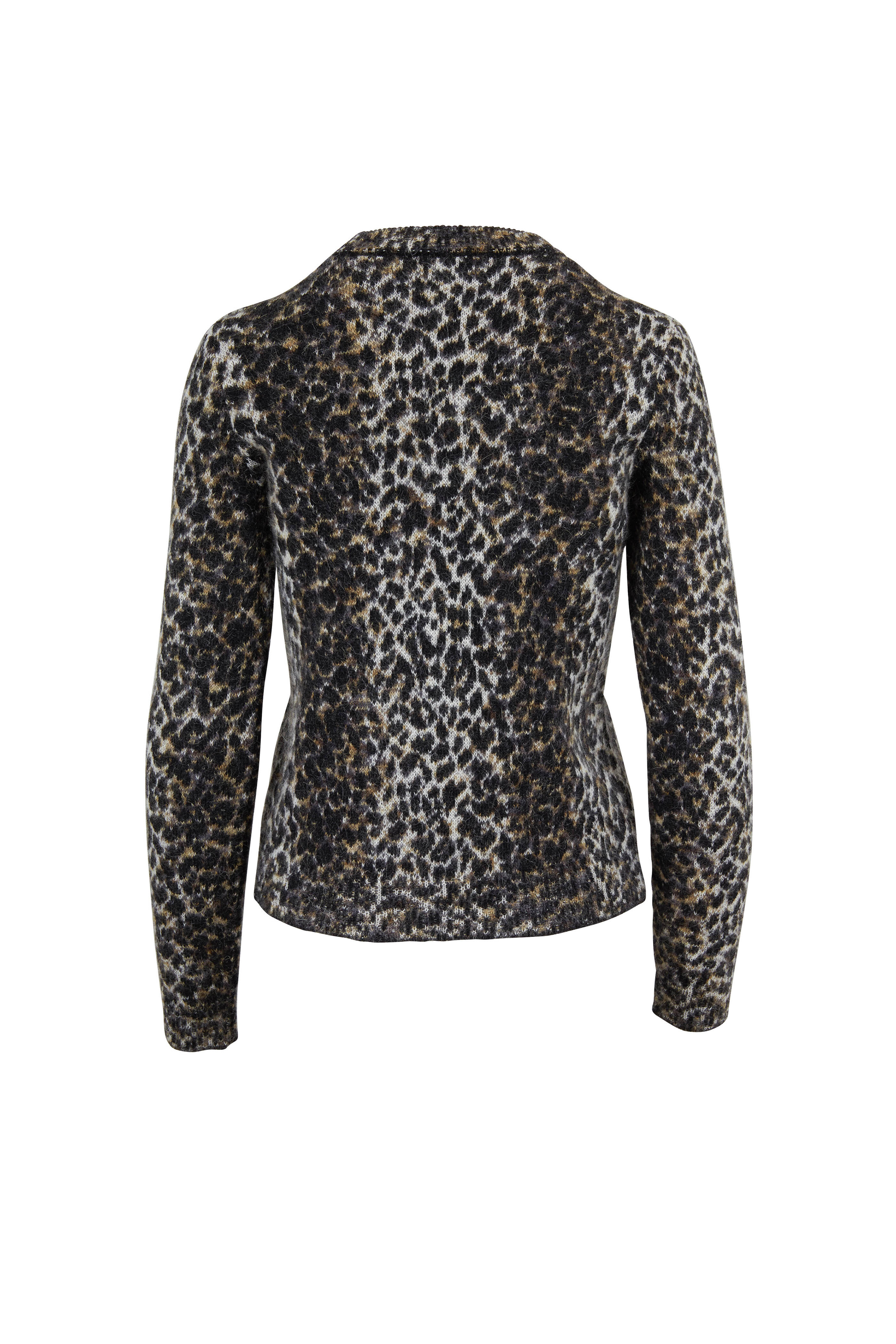 Saint Laurent - Leopard Jacquard Wool & Mohair Sweater