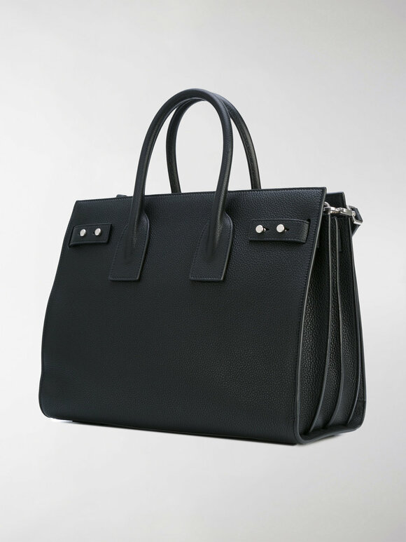 Saint Laurent - Sac De Jour Black Grained Leather Small Soft Tote