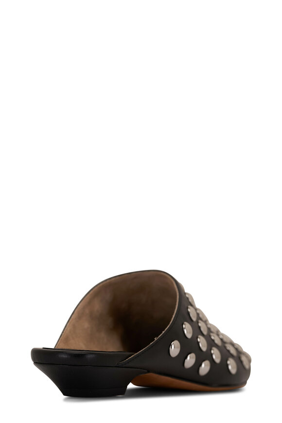 Khaite - Otto Black Leather Studded Mule