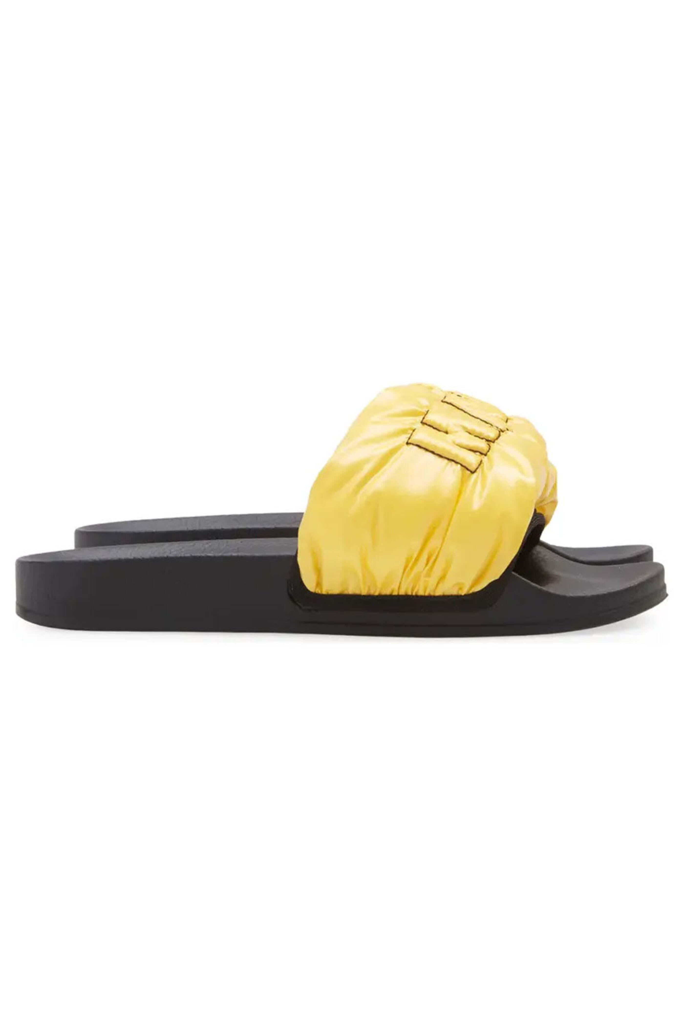 Marni - Logo Puffy Slides in Yellow