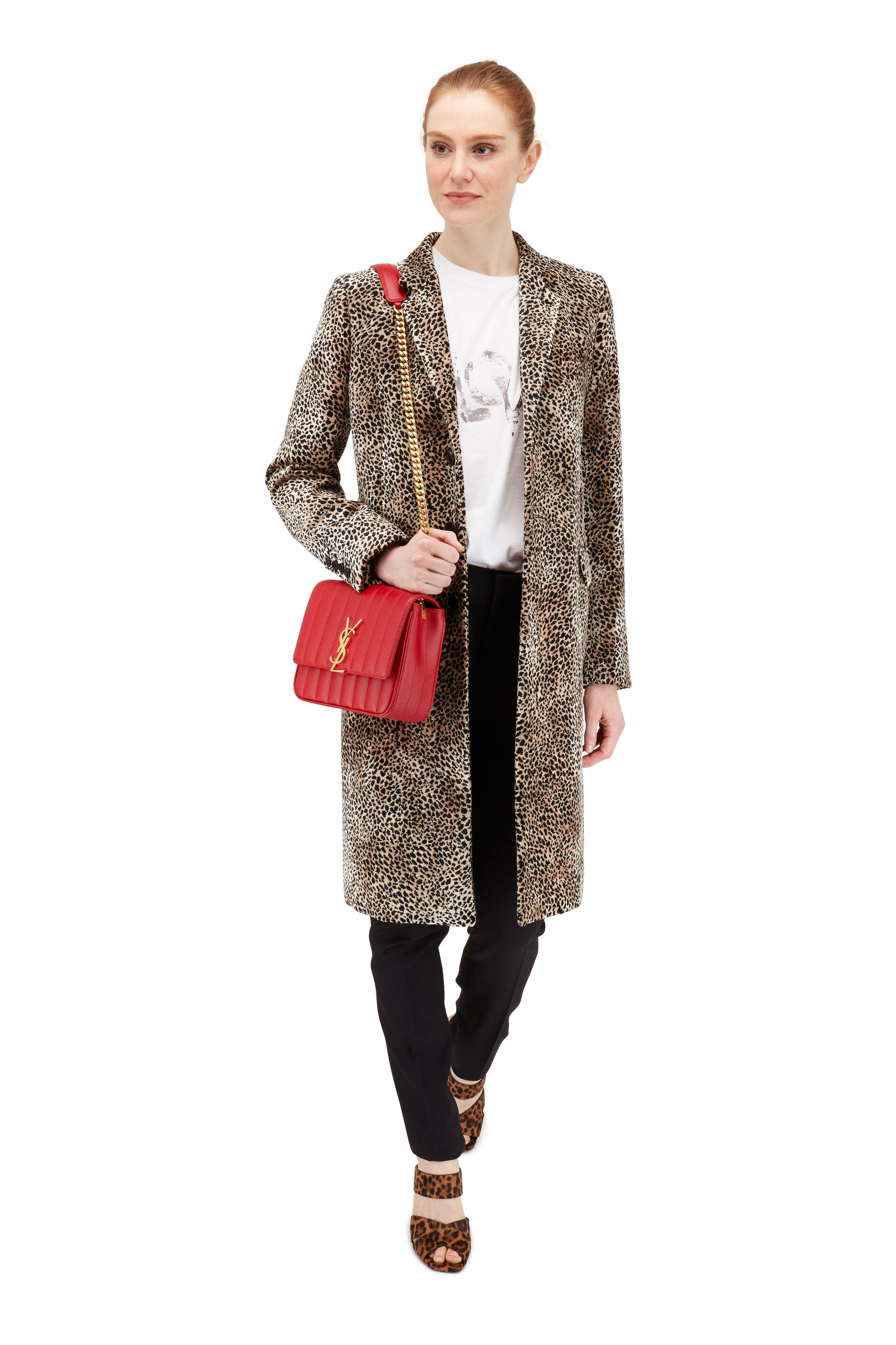 Saint Laurent - Natural Foiled Silver LOVE T-Shirt