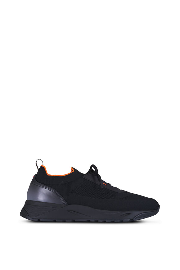 Santoni Black Knit Sneaker - view 2
