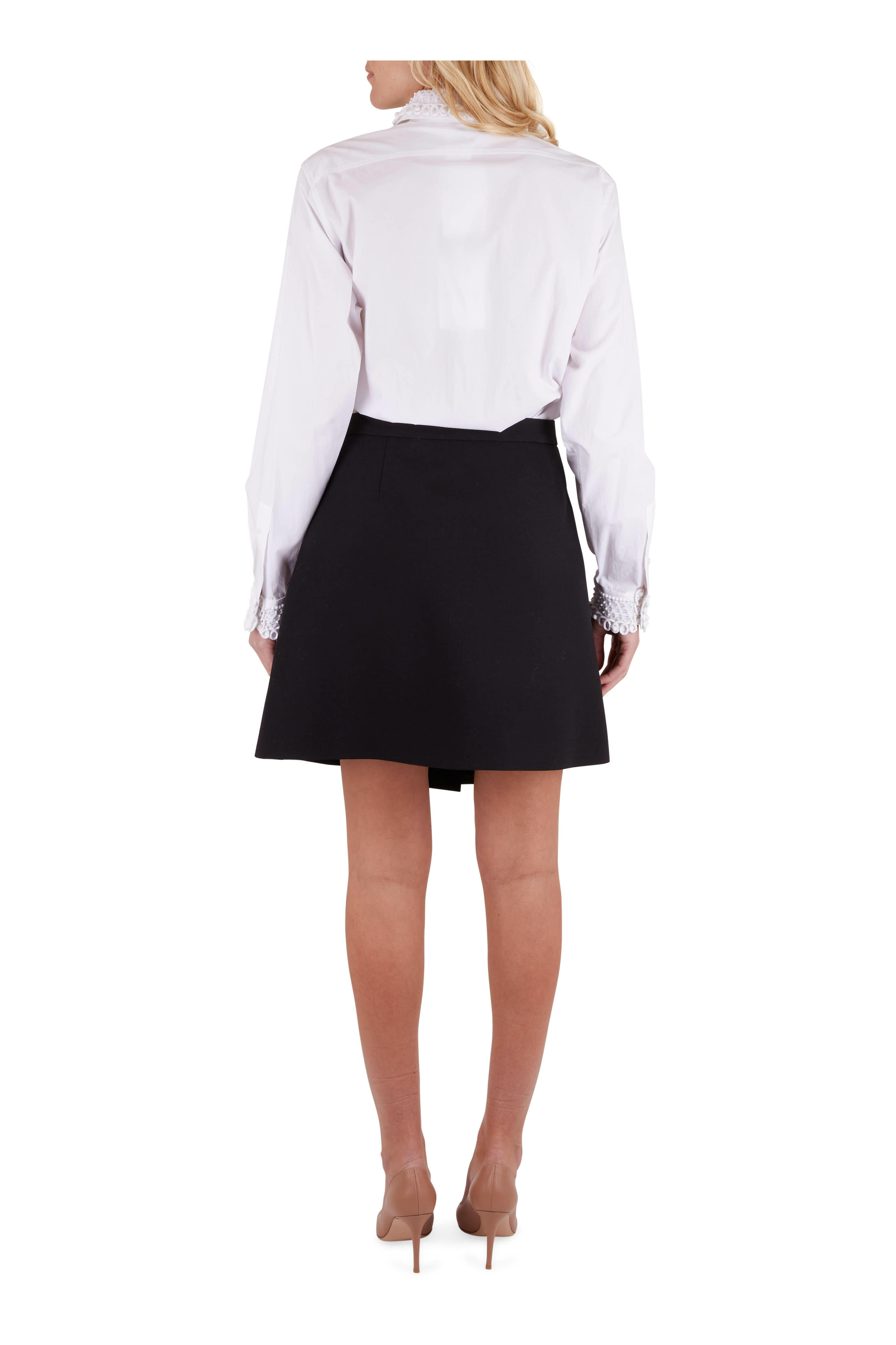 Valentino - White Rick Rack Embroidered Button Down