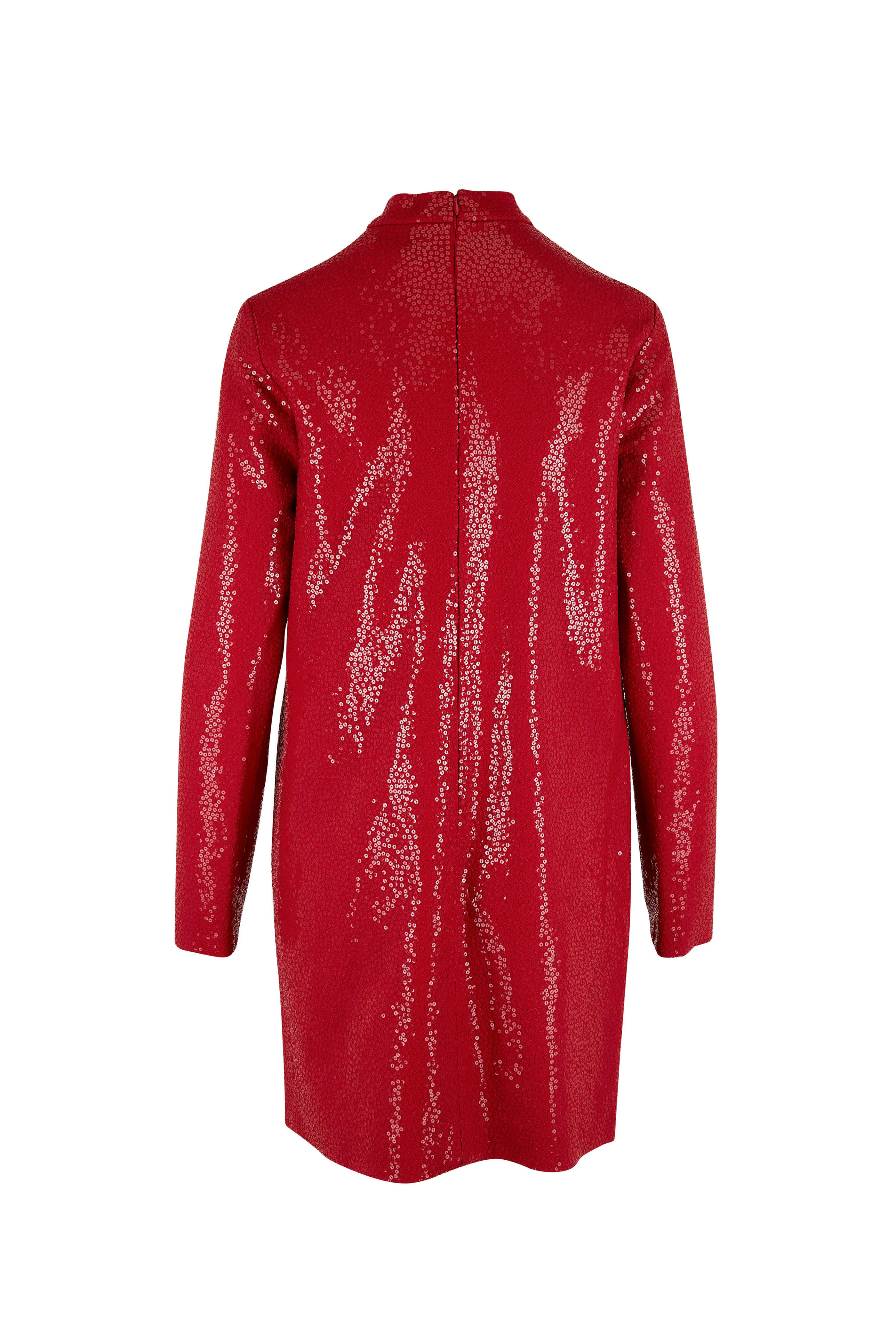Michael Kors Collection - Scarlet Embroidered Long Sleeve Shift Dress