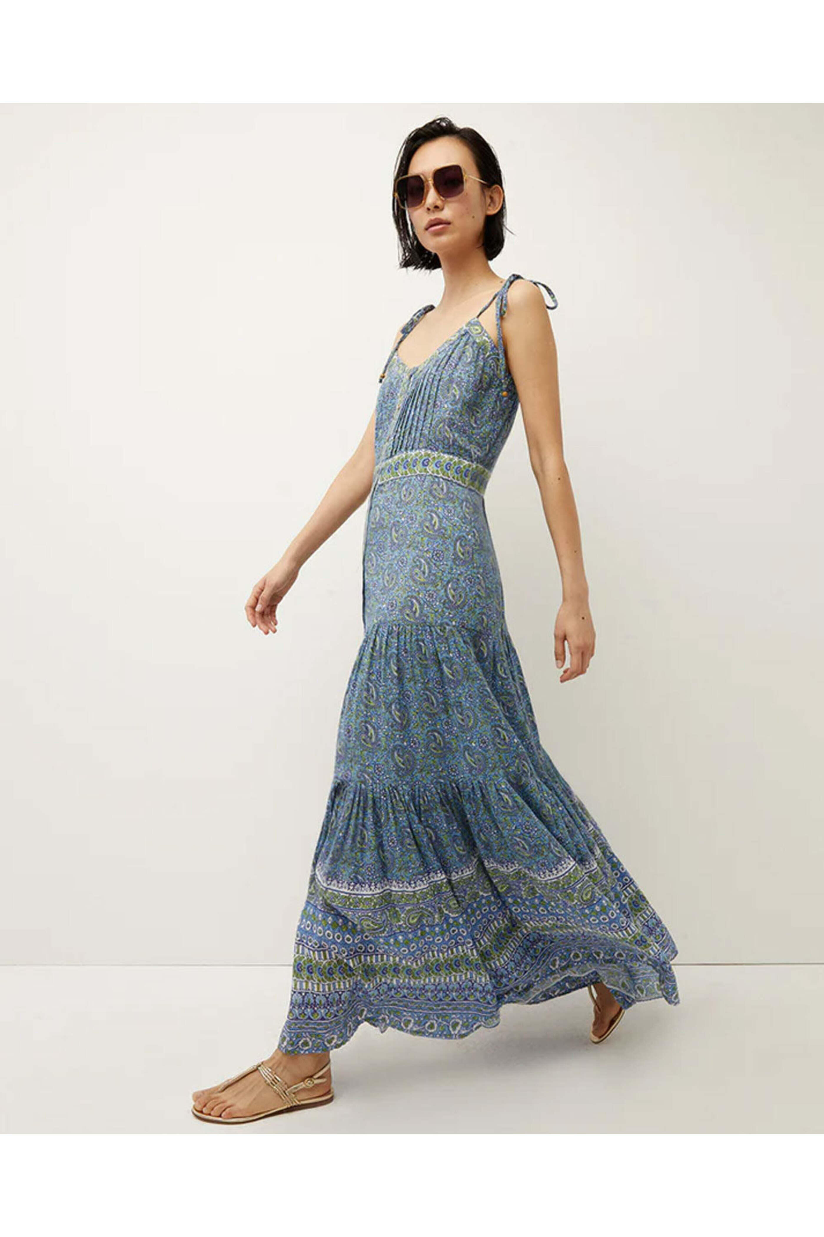 Veronica Beard - Windansea Blue Multi Maxi-Dress