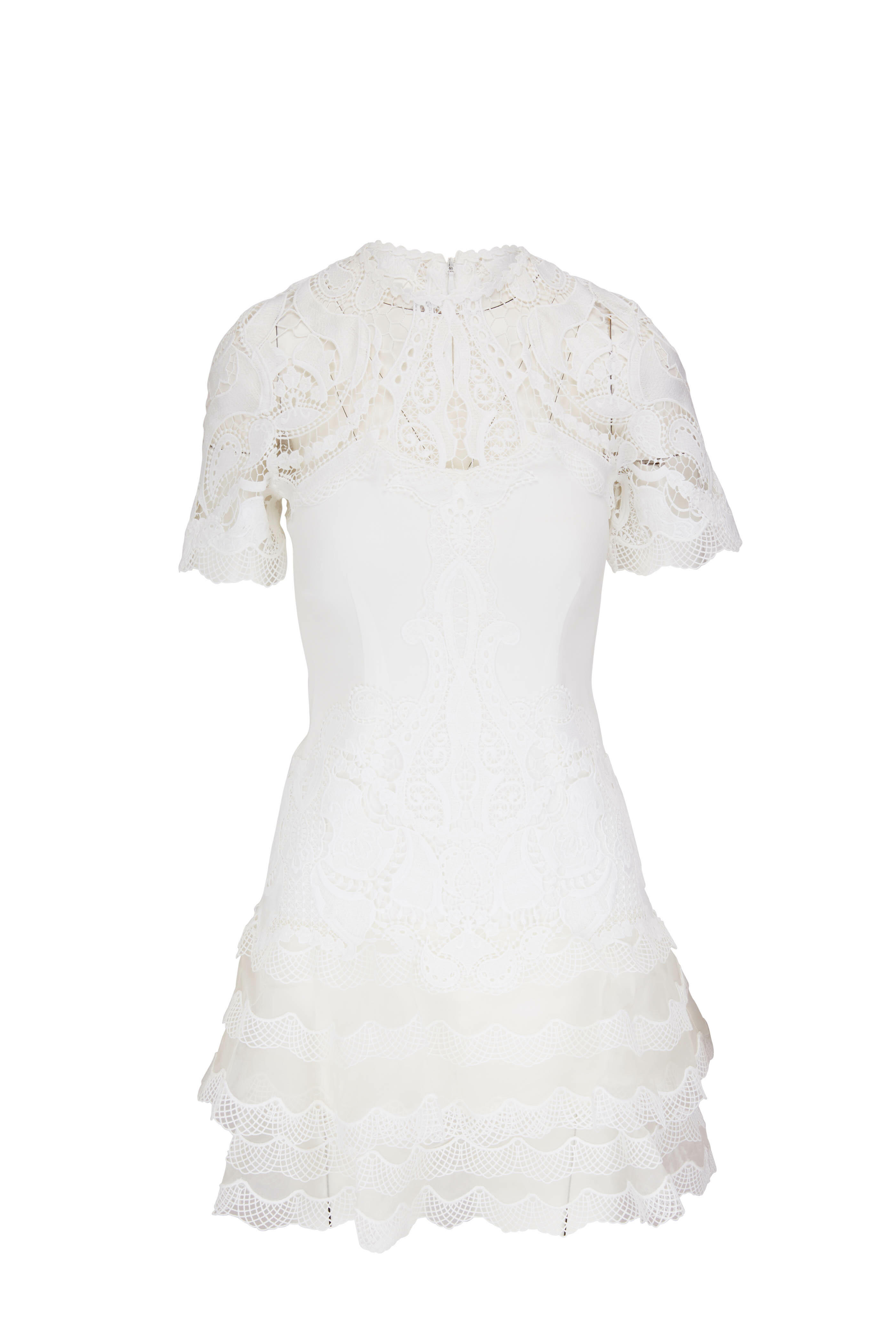 Jonathan Simkhai - White Paislee Crepe Dress | Mitchell Stores