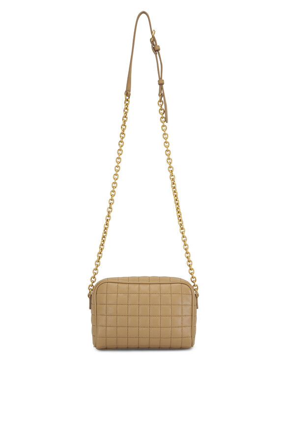 Saint Laurent - Natural Tan Quilted Leather Camera Crossbody Bag