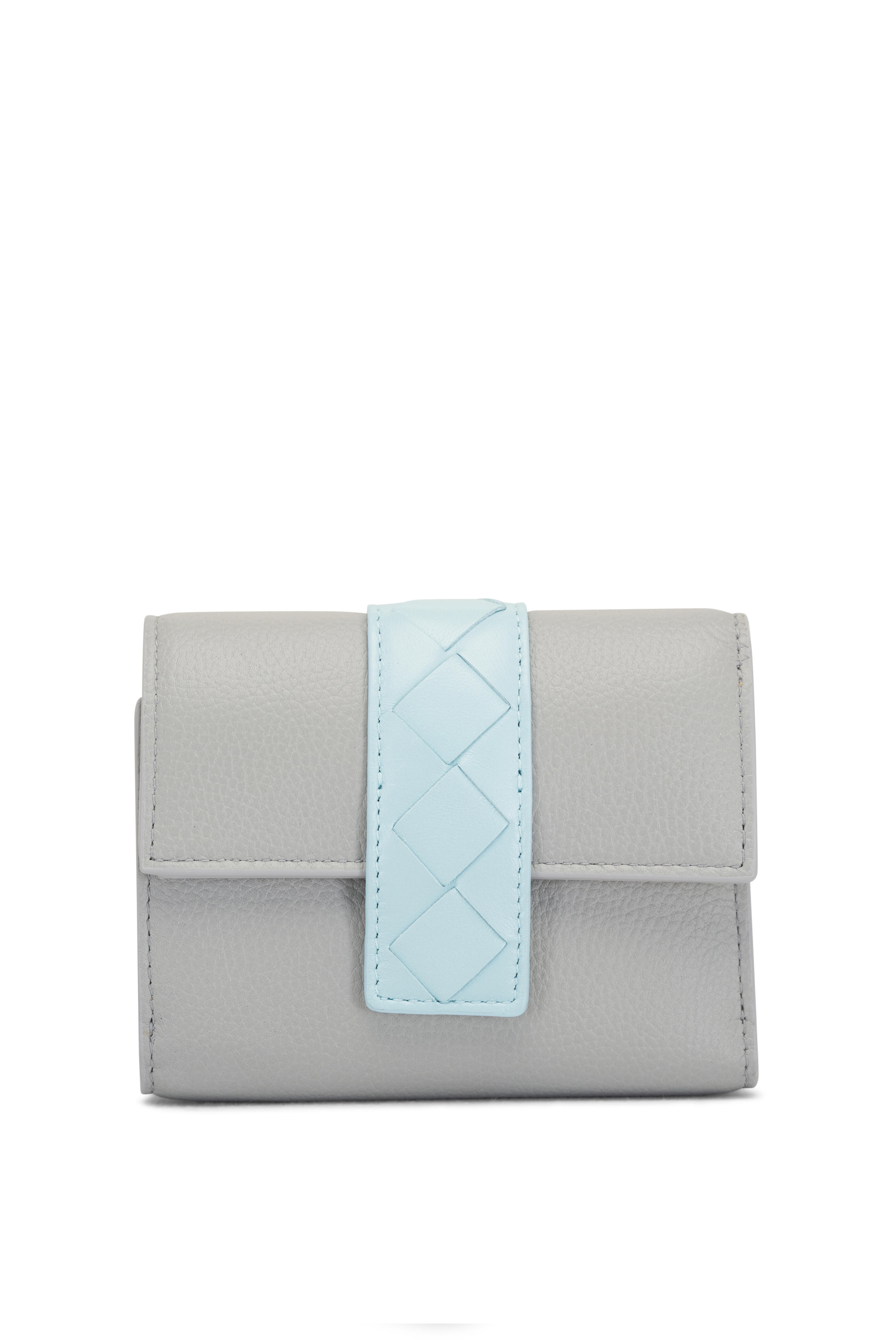 Bottega Veneta - Tag New Sauge, Travertine, Kaki Tri-Fold Wallet