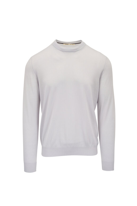 Maurizio Baldassari Light Gray Cashmere Crewneck Sweater