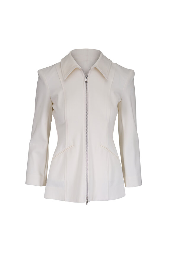 Veronica Beard Willis Ivory Two Way Zip Jacket - view 1