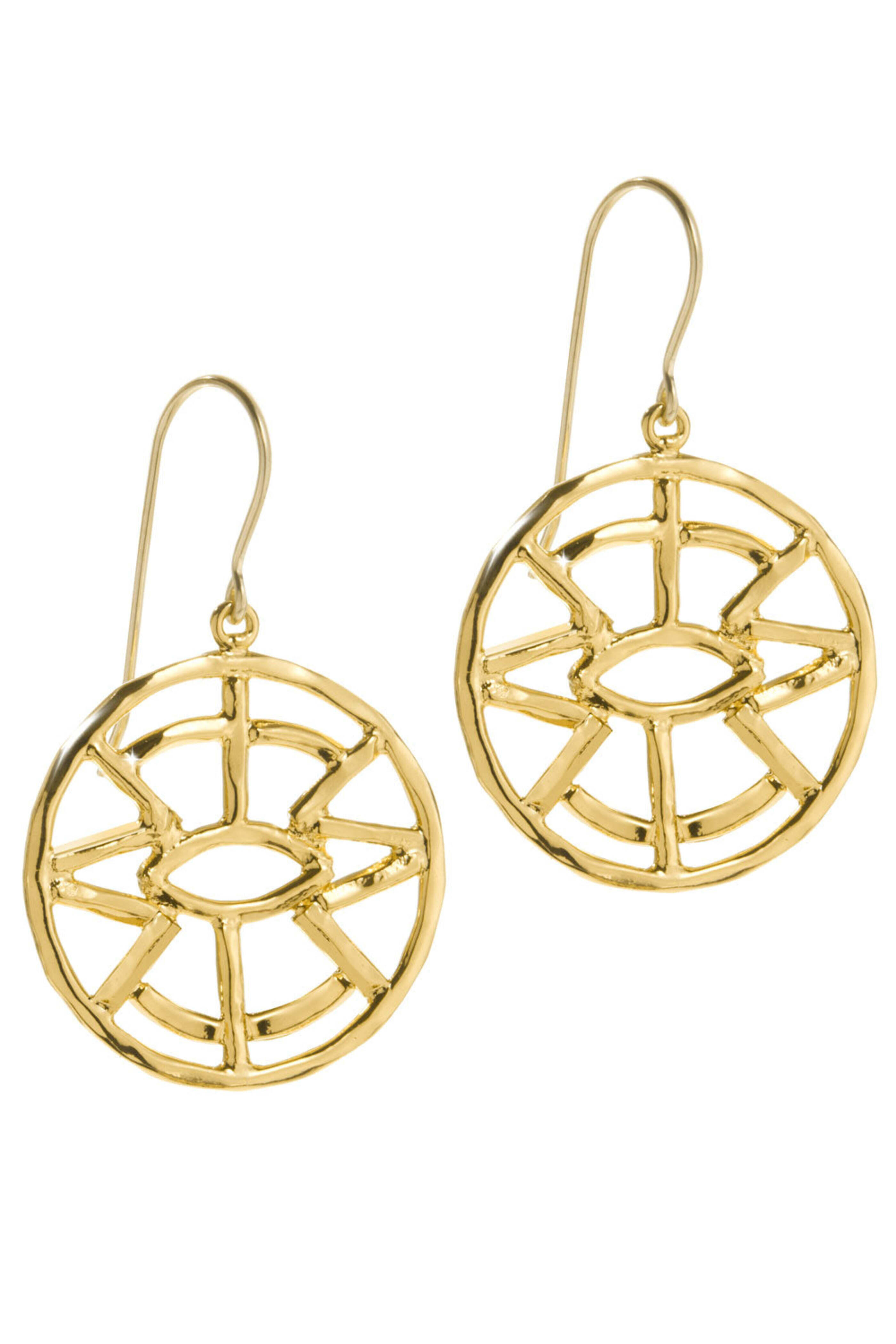Nest Jewelry - Mini Gold Evil Eye Drop Earrings