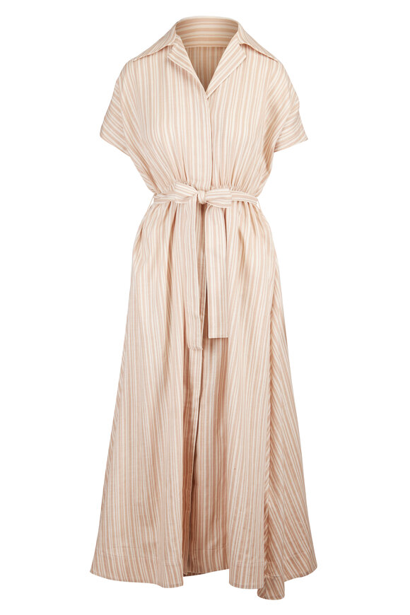 Theo The Label Astraea Lurex Sand Belted Maxi Dress - view 1