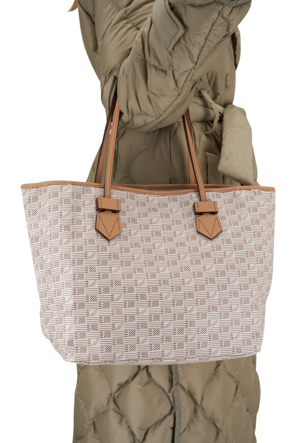 Moreau Paris - Medium Saint Tropez Beige & Ivory Monogram Tote