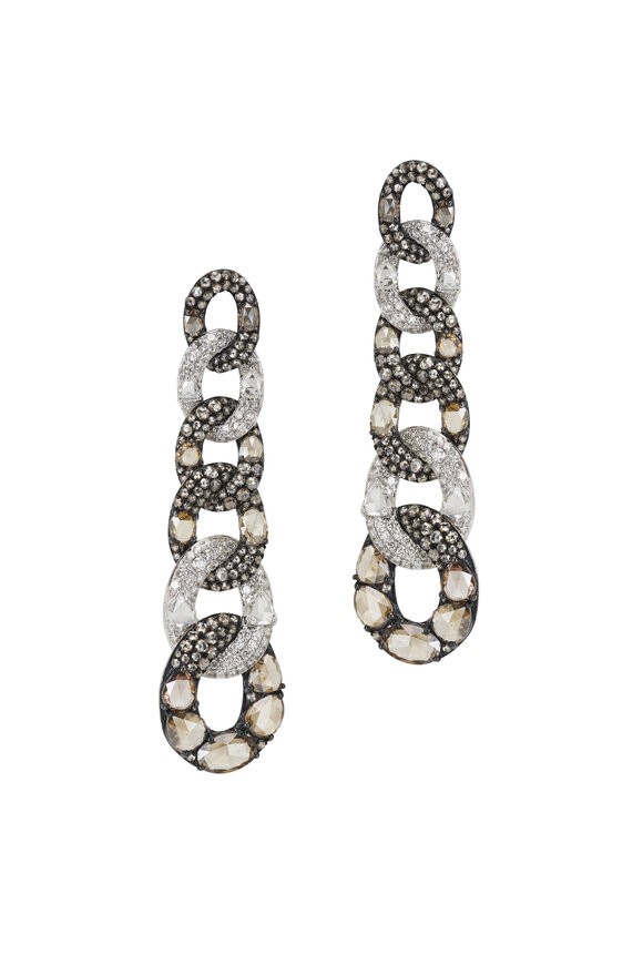 Sutra 18k Diamond Chain Earrings