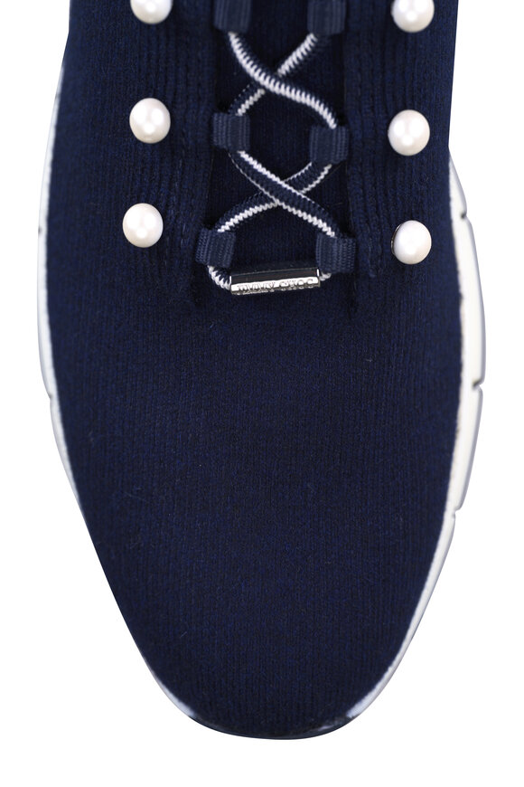 Jimmy Choo Veles Marine Mix Knit Sneaker - view 4