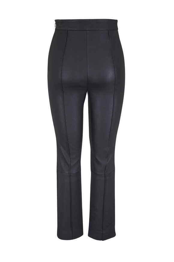 Simkhai Veda Black Cropped Leather Pant - view 3