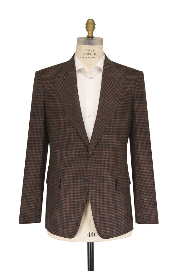 Tom Ford Damier Shelton Black & Brown Sportcoat - view 3