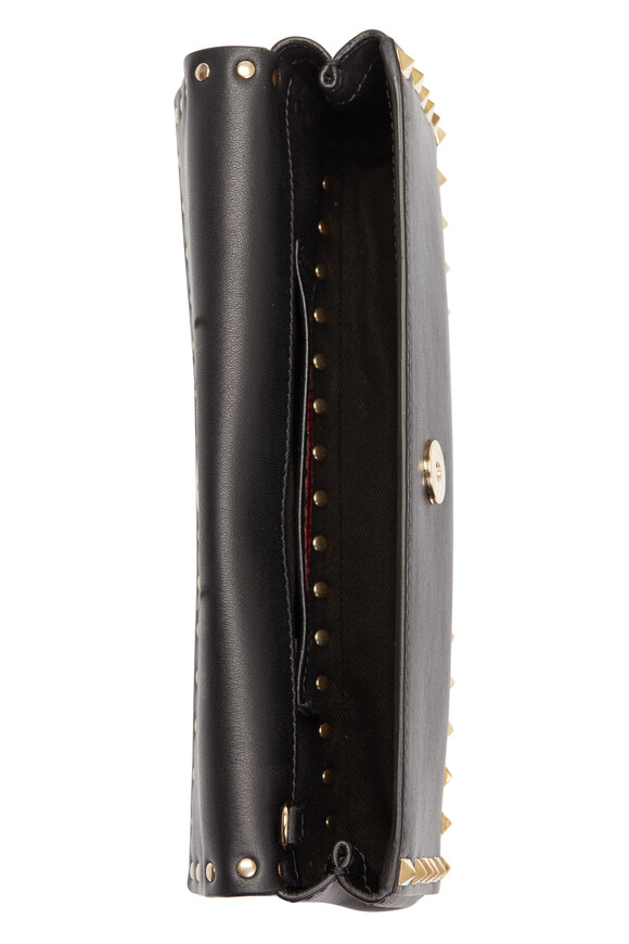 Valentino Garavani - Rockstud Black Leather Bracelet Clutch 
