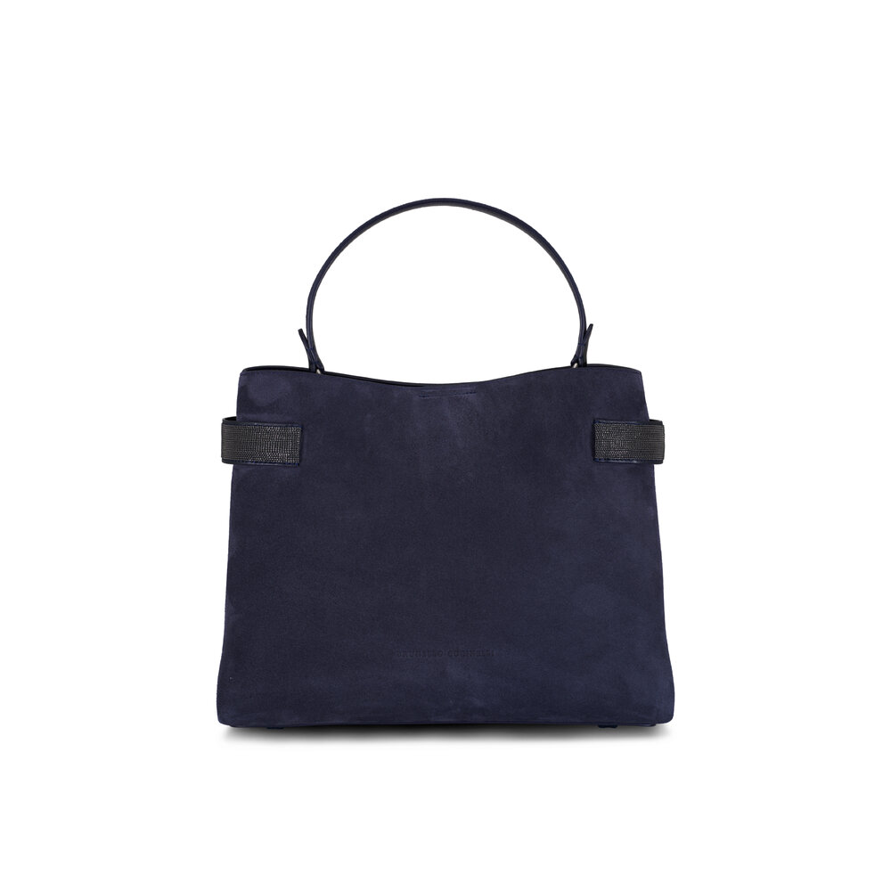 トートバッグ BRUNELLO CUCINELLI Suede pochette with Monili detail Brunello Cucinelli Suede Pochette With Monili Detail