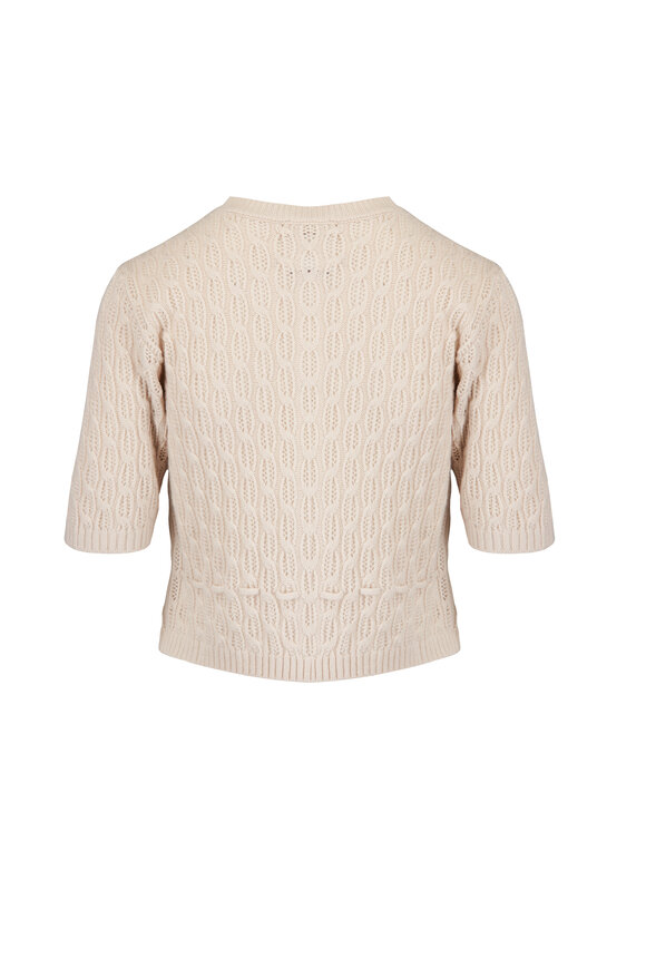 Frame Clover Oatmeal Heather Tie Cardigan - view 2
