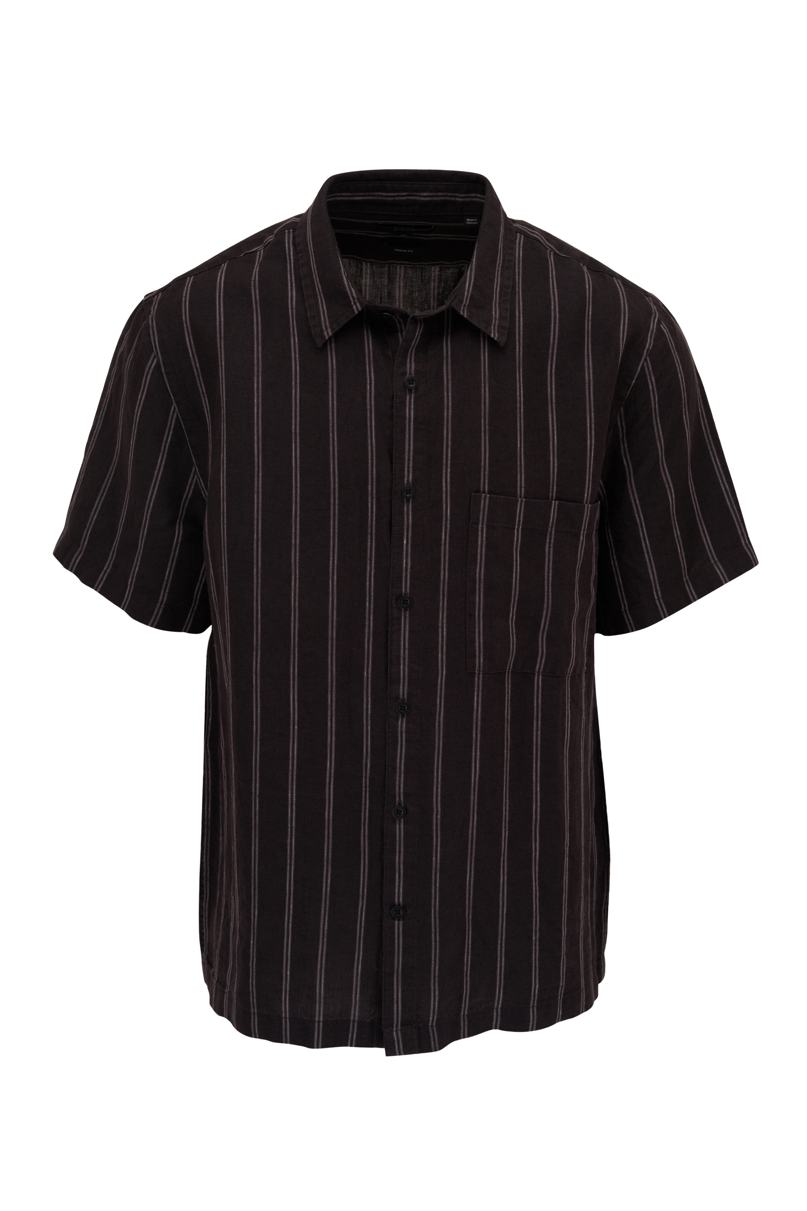 Vince - Black Moonbay Striped Short Sleeve Shirt