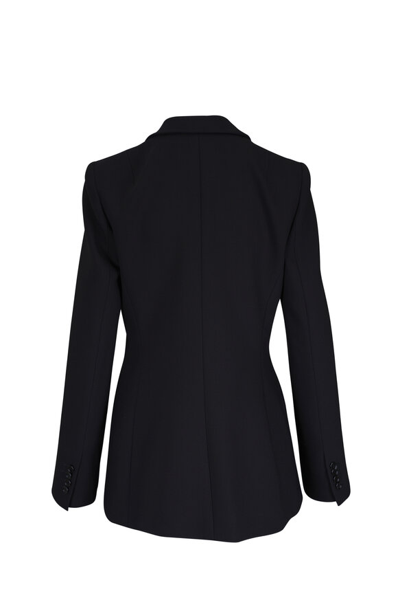 Michael Kors Collection Georgina Black Pebble Crepe Stretch Blazer - view 4