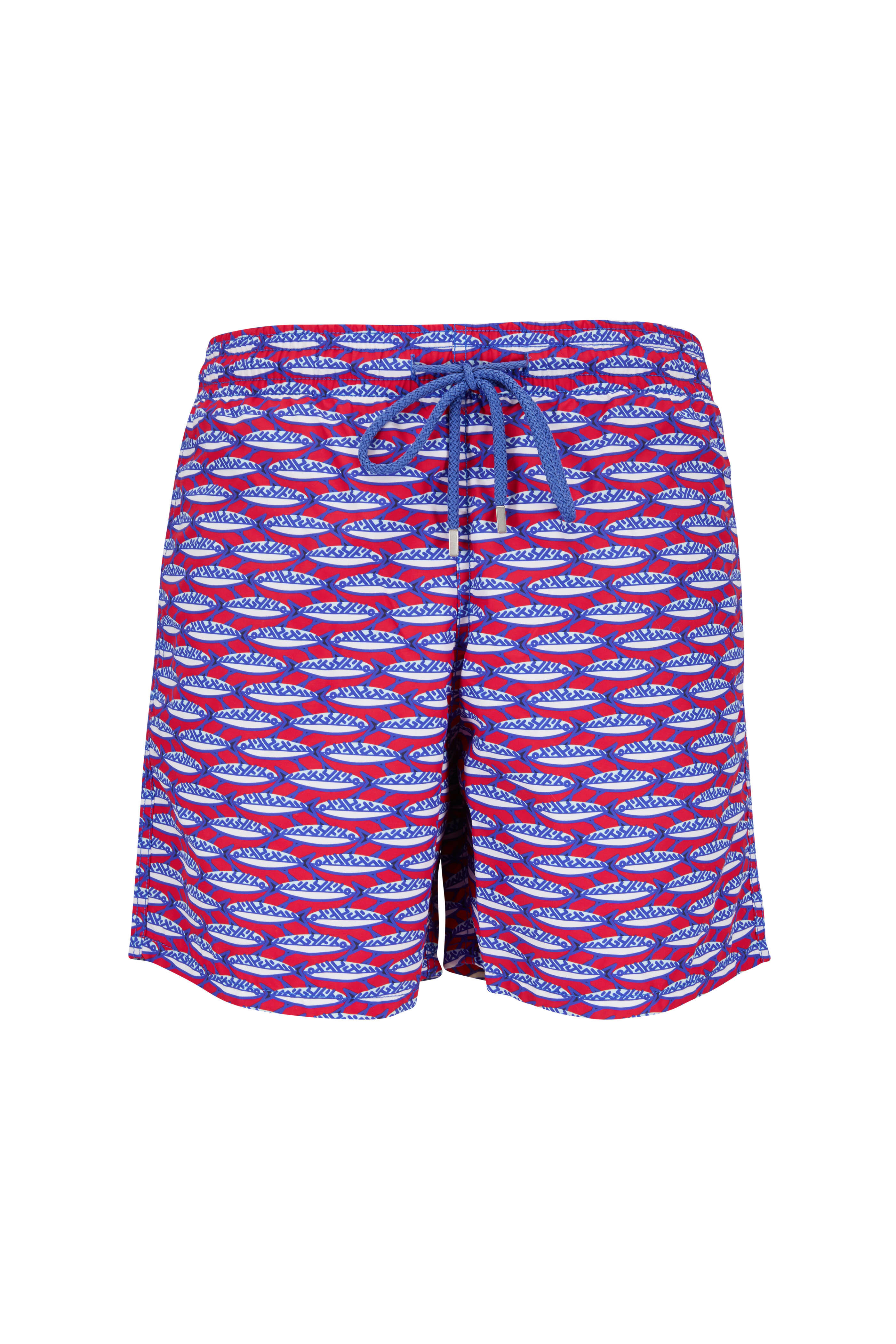 Vilebrequin - Moorea Gooseberry Red Marbella Print Swim Trunks