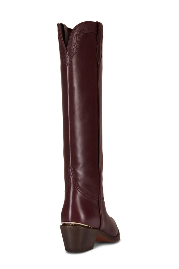 Partlow Selena Red Leather Tall Cowboy Boot - view 3