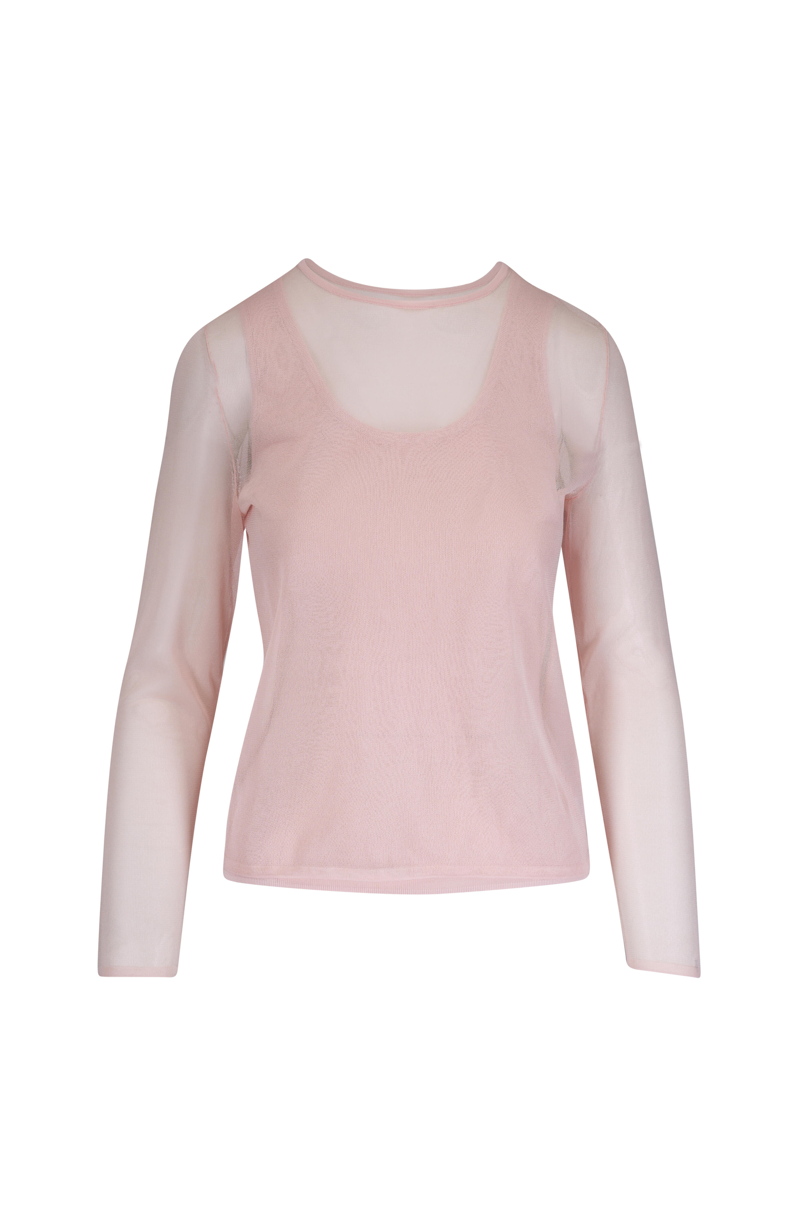 Akris - Pink Layered Knit Top | Mitchell Stores