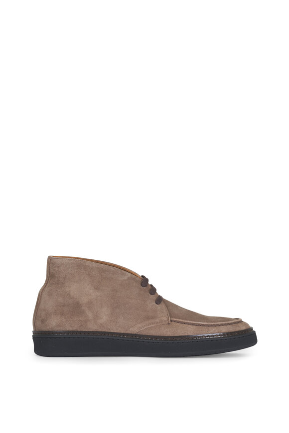 Aquatalia Bronte Taupe Suede Ankle Boot - view 6