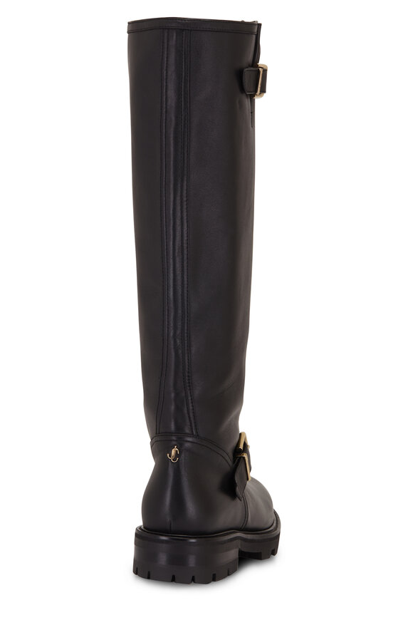 Jimmy Choo - Biker II Black Tall Leather Boot