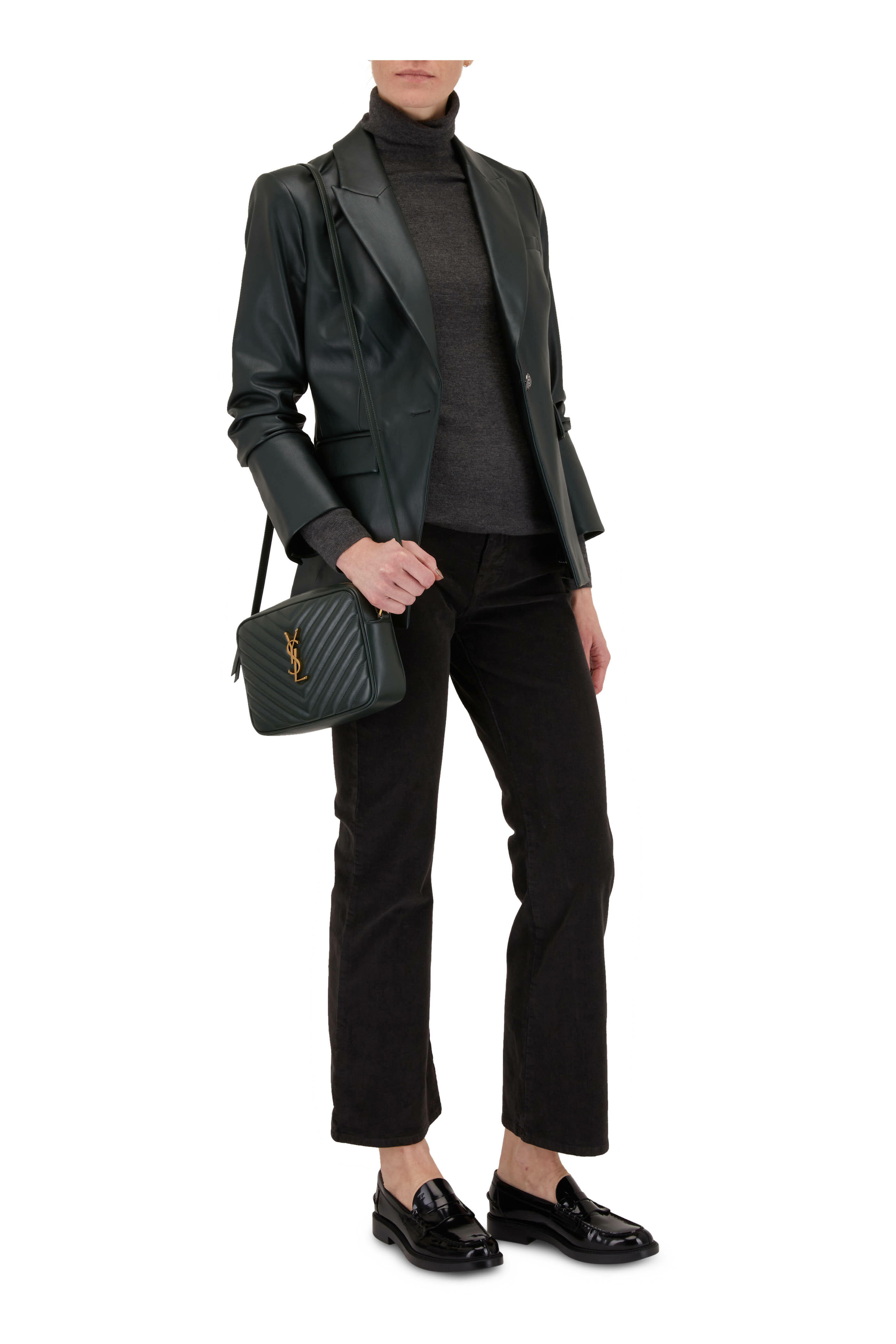 Nili Lotan - Charcoal Gray Corduroy Bootcut Pant