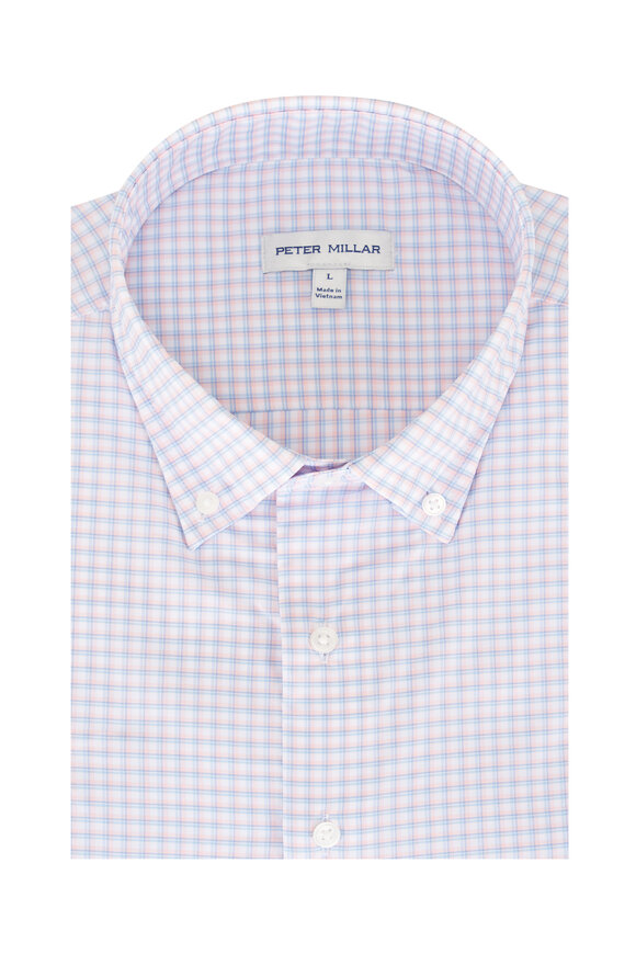 Peter Millar Gregory Cosmic Peach Performance Twill Sport Shirt - view 1