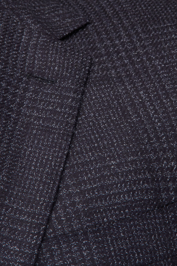 Sartorio Navy & Gray Plaid Wool Sportcoat - view 3
