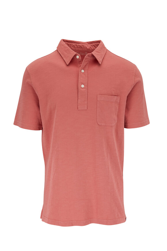 Faherty Brand Sunwashed Hermosa Red Polo