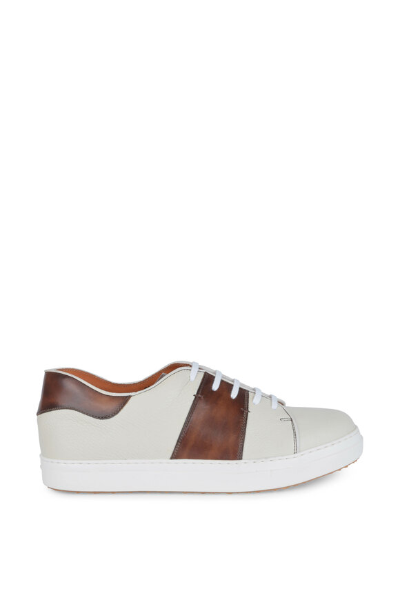 Bontoni - Centrale Beige & Brown Leather Sneaker 