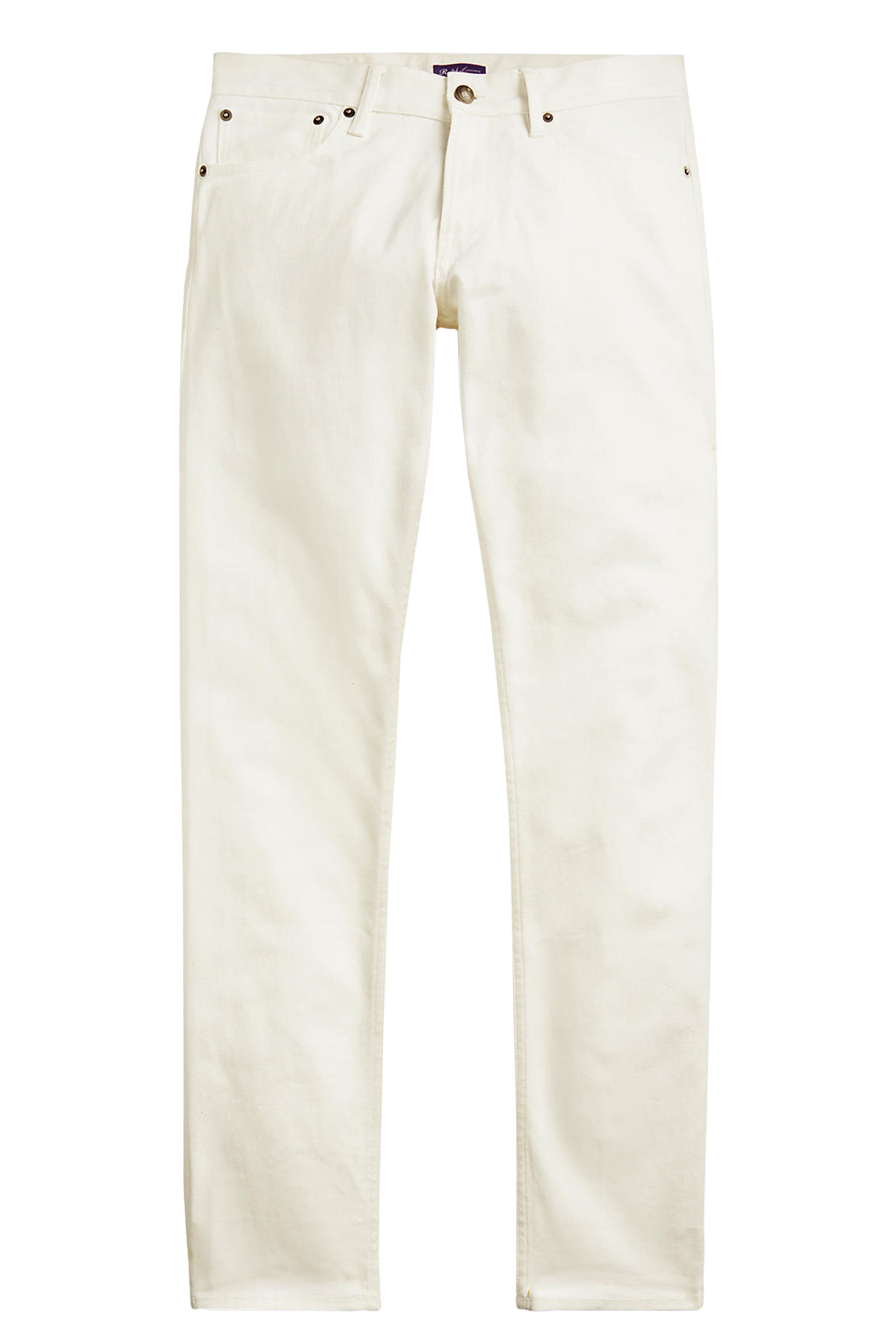 Ralph Lauren Purple Label - White Slim Fit Stretch Jean