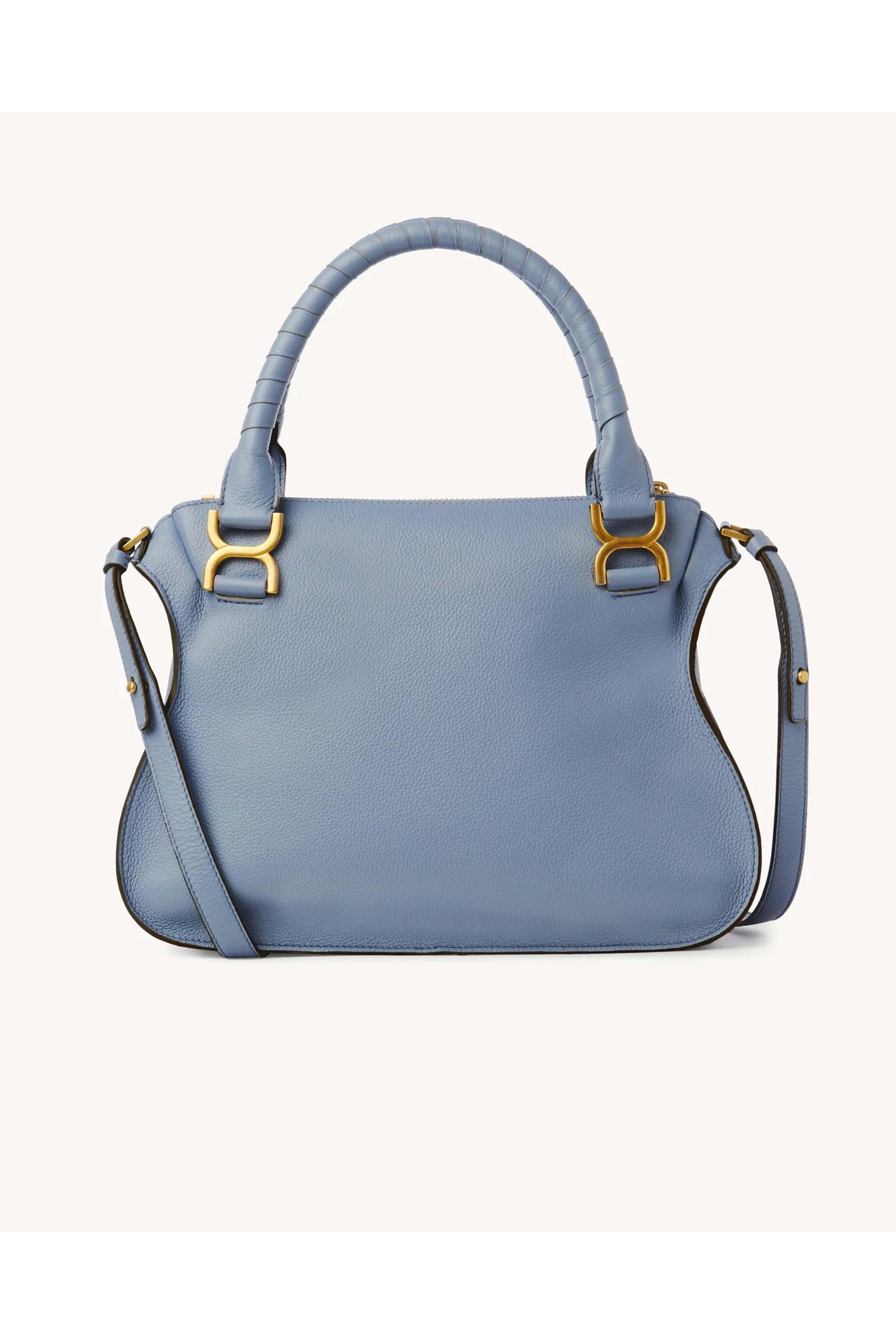Chloé - Marcie Small Double Carry Satchel in Shady Cobalt