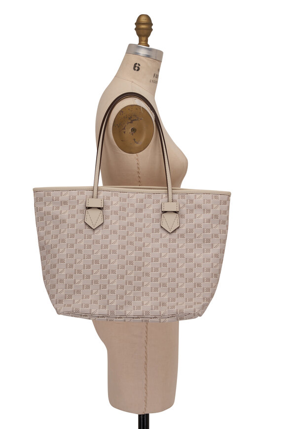 Moreau Paris - Medium Saint Tropez Ivory Monogram Tote 