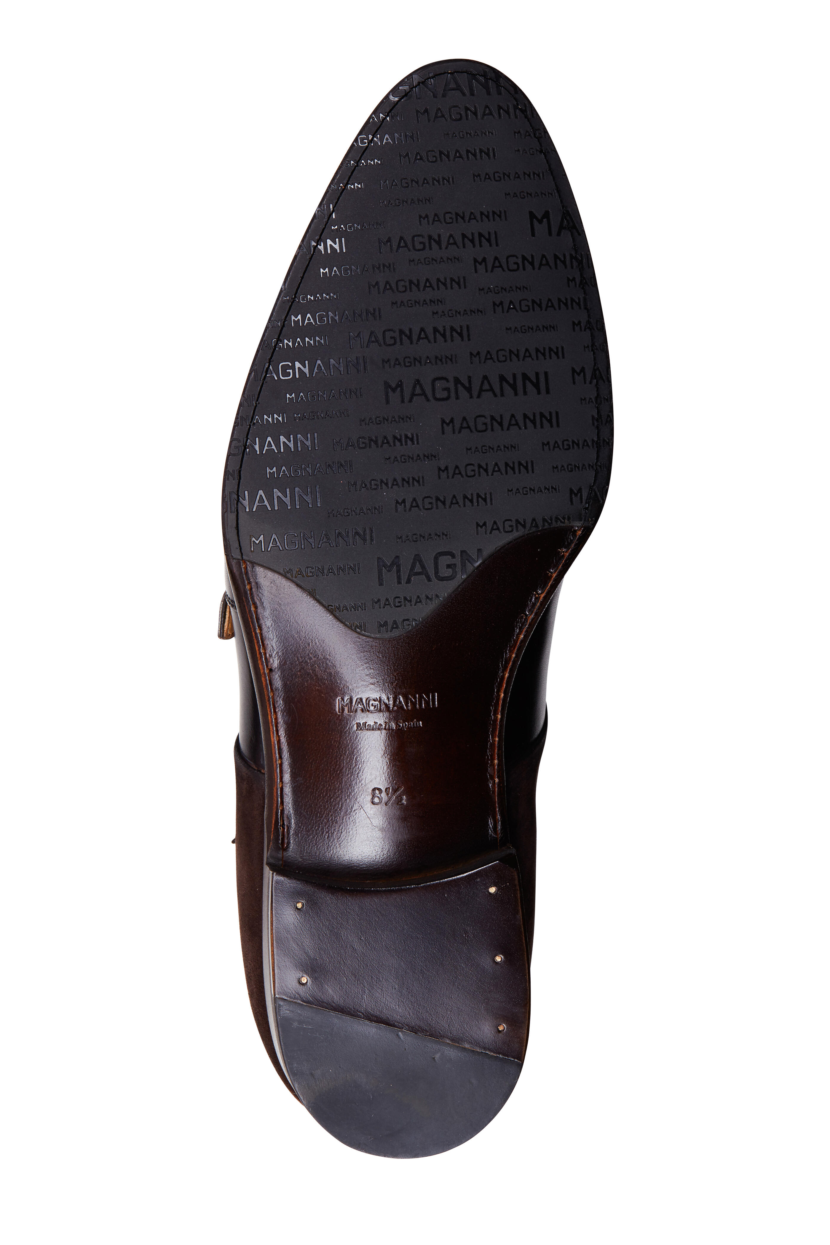 Magnanni - Octavian Brown Leather & Suede Double Monk Boot