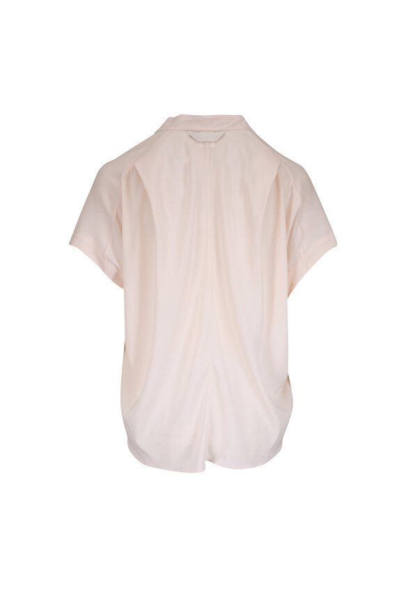 Zero + Maria Cornejo Fin Gabin Porcelain Silk Charmeuse Blouse - view 2