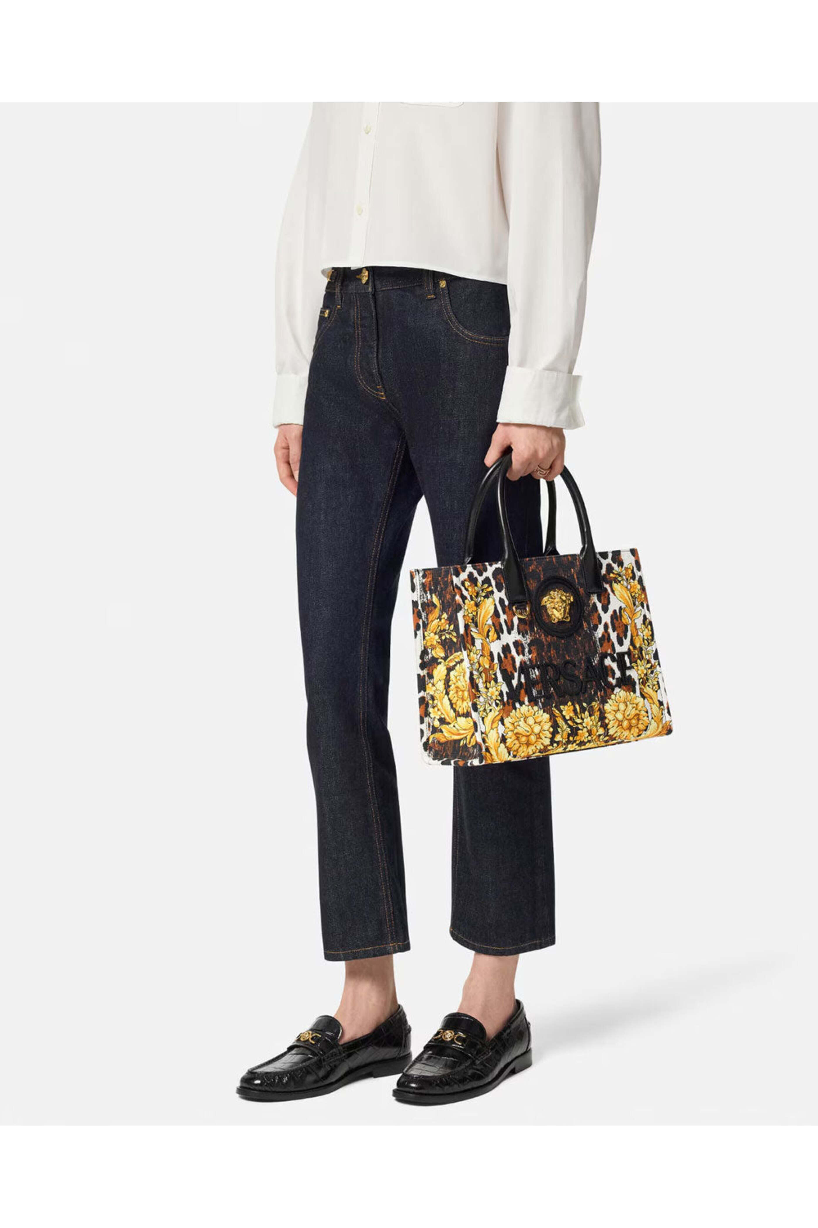 Versace - Small Wild Barocco Canvas Tote Bag | Mitchell Stores
